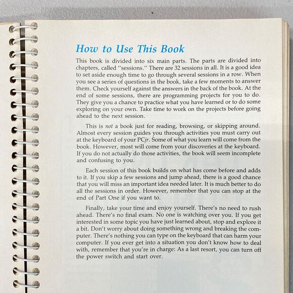 IBM PCjr Computer Manual Hands On Basic for 80s Personal Comp Spiral Book 1983 - Picture 10 of 16